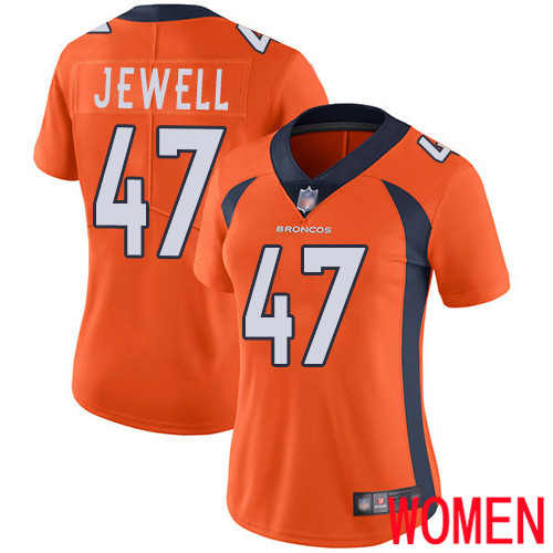 Women Denver Broncos #47 Josey Jewell Orange Team Color Vapor Untouchable Limited Player Football NFL Jersey
